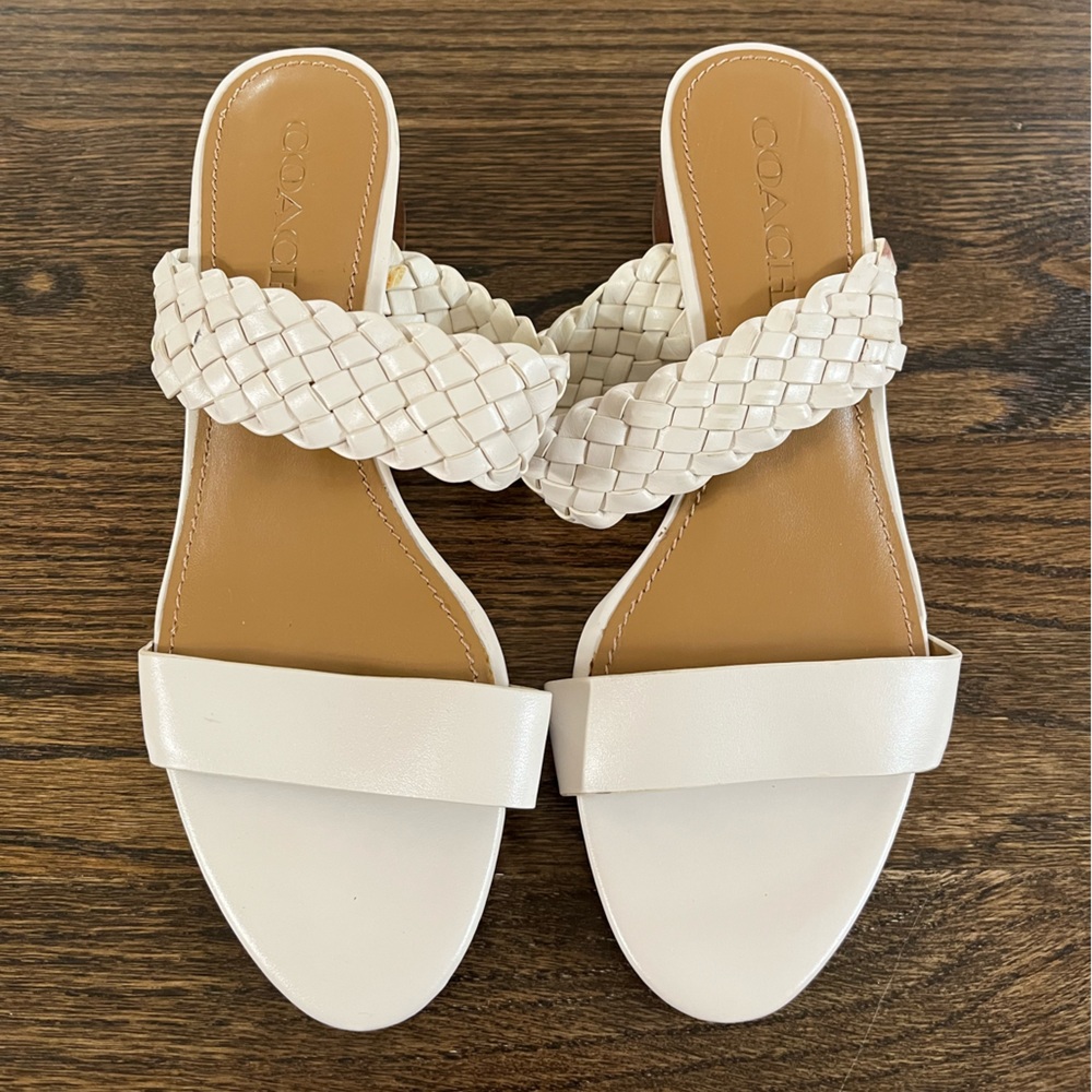 Coach Mia block heel sandals